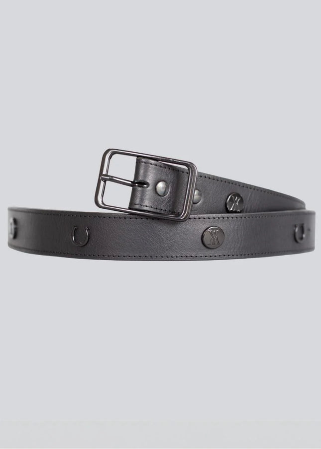 Leather Buckle Belt Black-BELT-Yagya-Urbanheer