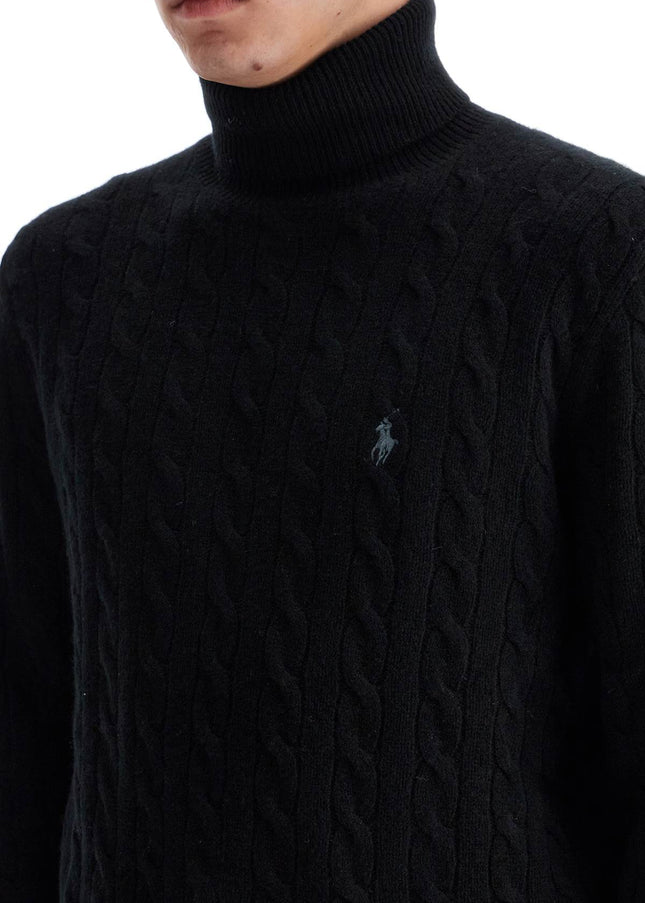 Polo Ralph Lauren cable-knit wool and cashmere turt