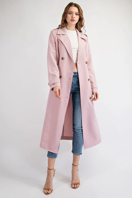 Double Breasted Trench Coat Blush-COAT-EDIT by NINE-S-Urbanheer