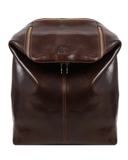 Brown Leather Backpack - A Bend in the River Brown