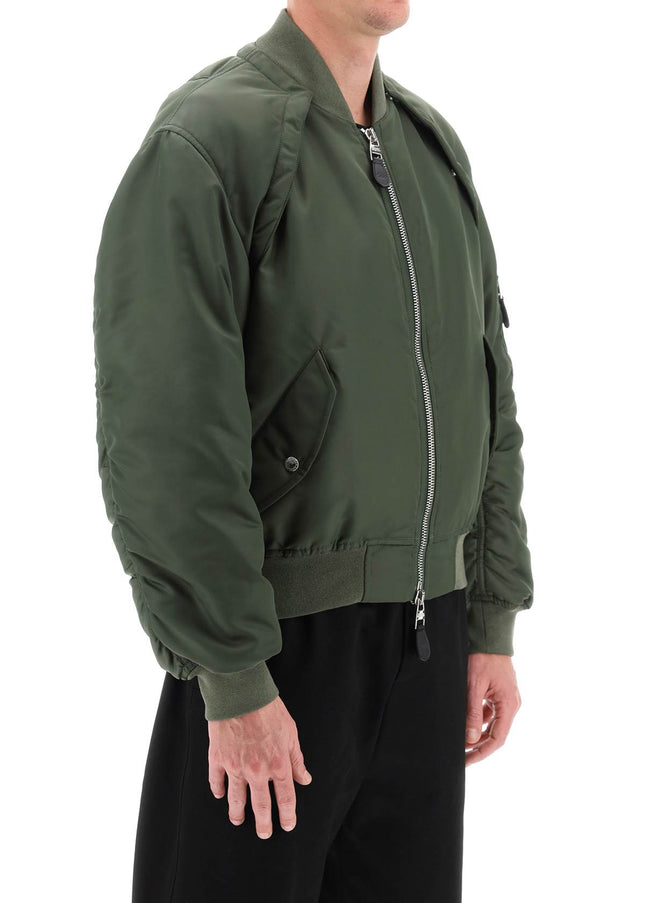 Alexander Mcqueen convertible bomber jacket in nylon satin