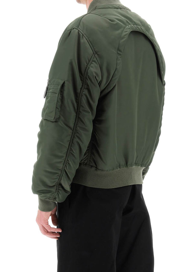 Alexander Mcqueen convertible bomber jacket in nylon satin