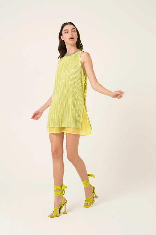 Gabriella High Neck Satin Mini Dress-Clothing - Women-Amy Lynn-S-Urbanheer