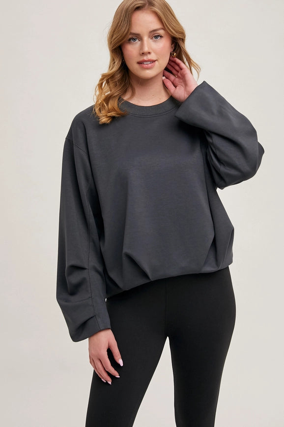 Softstreme Voluminous-Sleeve Pullover ASH