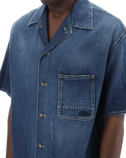 Alexander Mcqueen organic denim short sleeve shirt