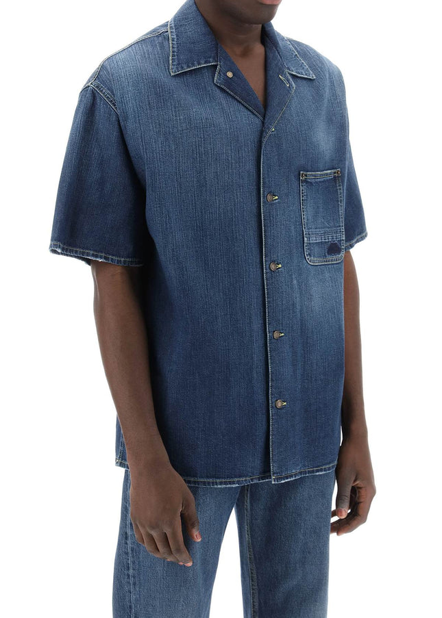 Alexander Mcqueen organic denim short sleeve shirt