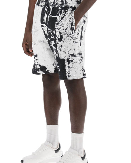 Alexander Mcqueen fold print sweat shorts