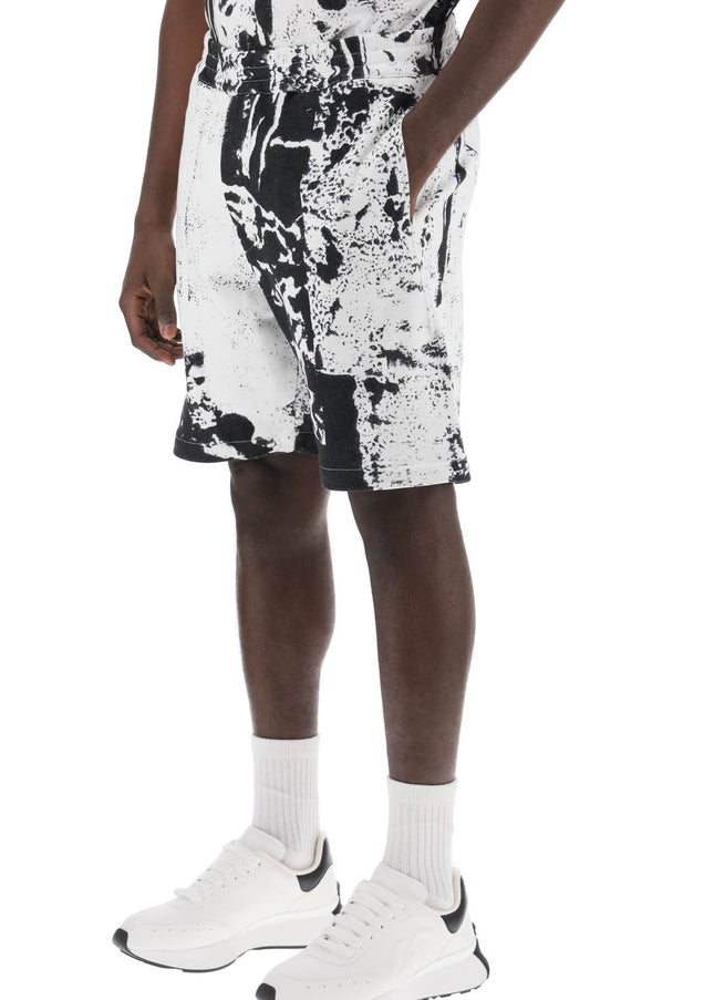 Alexander Mcqueen fold print sweat shorts