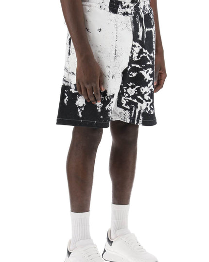 Alexander Mcqueen fold print sweat shorts