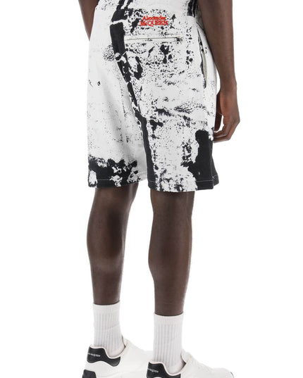 Alexander Mcqueen fold print sweat shorts