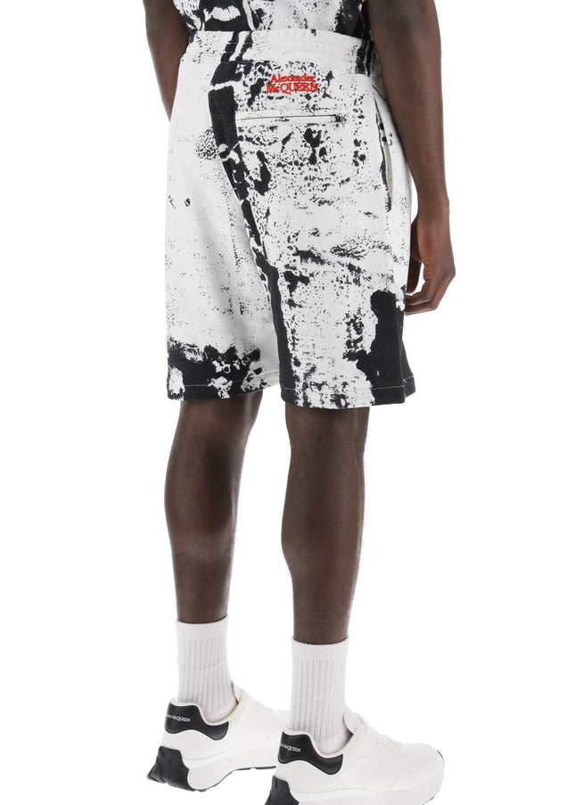 Alexander Mcqueen fold print sweat shorts