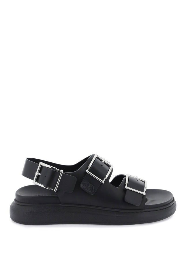 Alexander Mcqueen leather sandals with maxi buckles