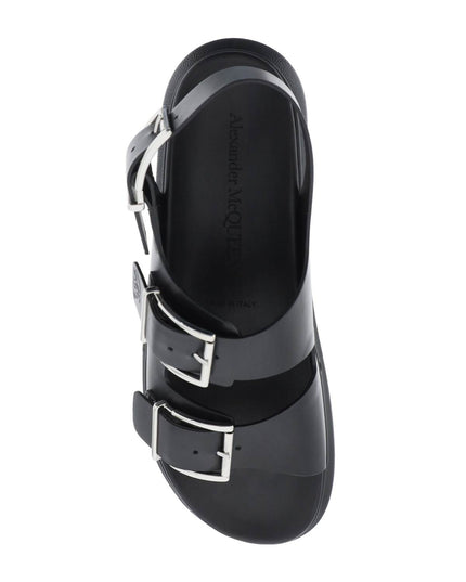 Alexander Mcqueen leather sandals with maxi buckles