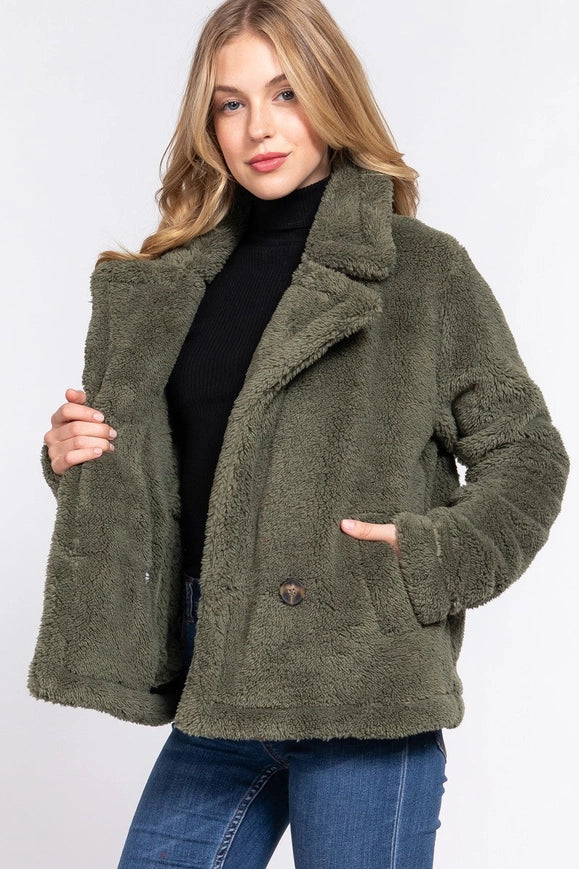 Faux Fur Sherpa Jacket-Jacket-Blak Wardrob-Urbanheer