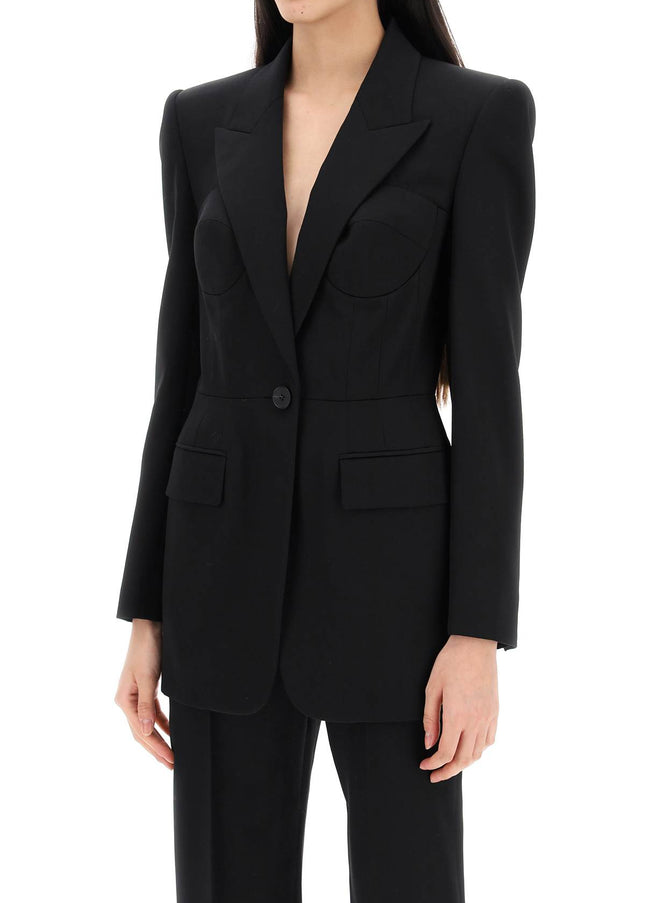 Alexander Mcqueen fitted jacket with bustier details