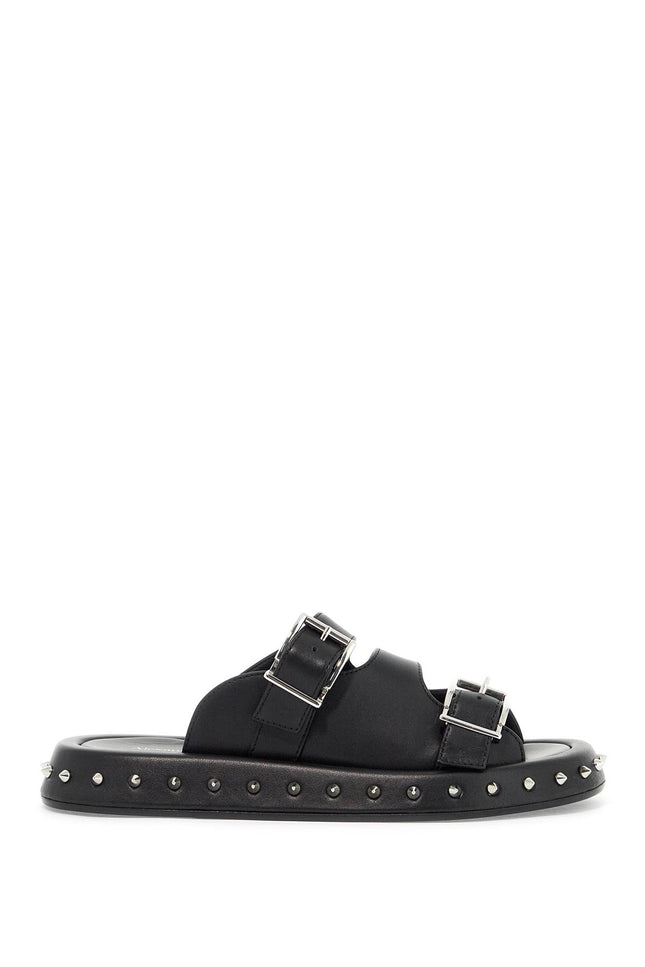 Alexander Mcqueen leather punk slides for ed