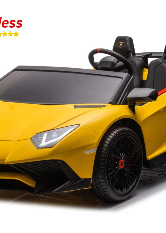 24V Lamborghini Aventador 2 Seater Ride on Car for Kids: Advanced Brushless Motor & Differential for High-Octane Fun-Toys - Kids-Freddo Toys-Urbanheer