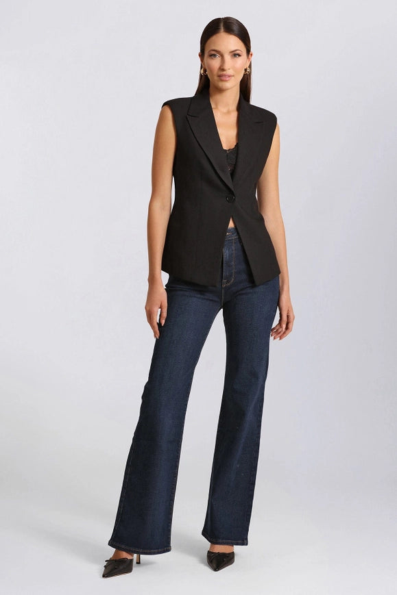 Sculpted Suit Vest Black-Suit Vest-Avec Les Filles-Urbanheer