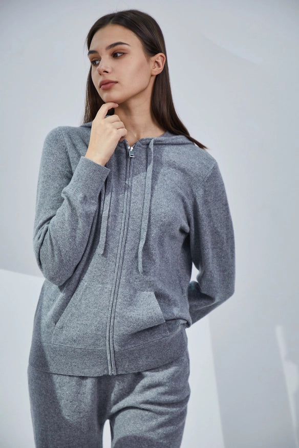 Cashmere Full-Zip Hoodie-Hoodie-Pissenlit-Urbanheer