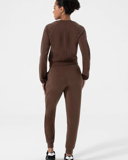 Marcie Sleek Long Sleeve Chocolate-TOP-Nux Active-Urbanheer