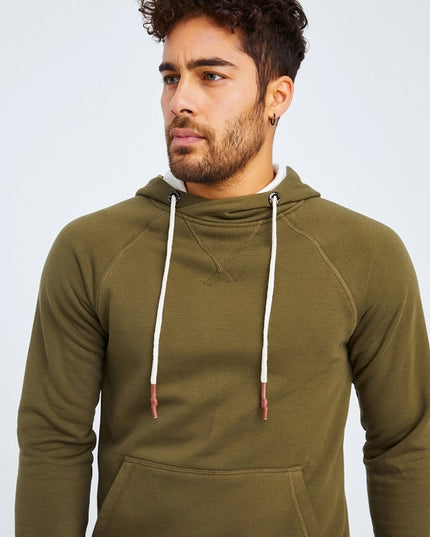 Men'S Hoodie Hood Khaki-Hoodie-Leif Nelson GmbH-Urbanheer