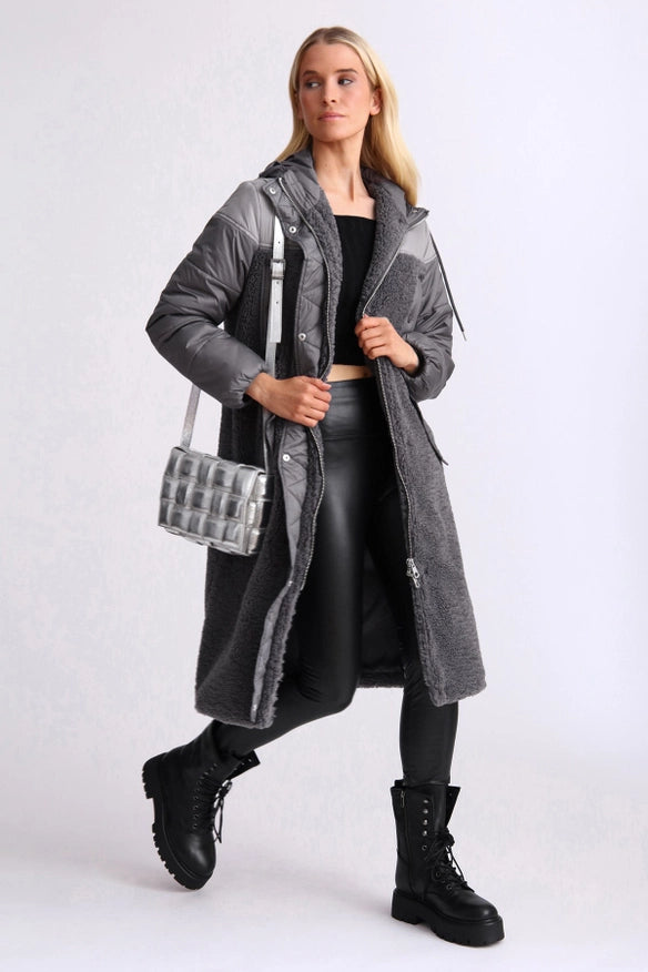 Mixed Media Faux Shearling Anorak-ANORAK-Avec Les Filles-Urbanheer