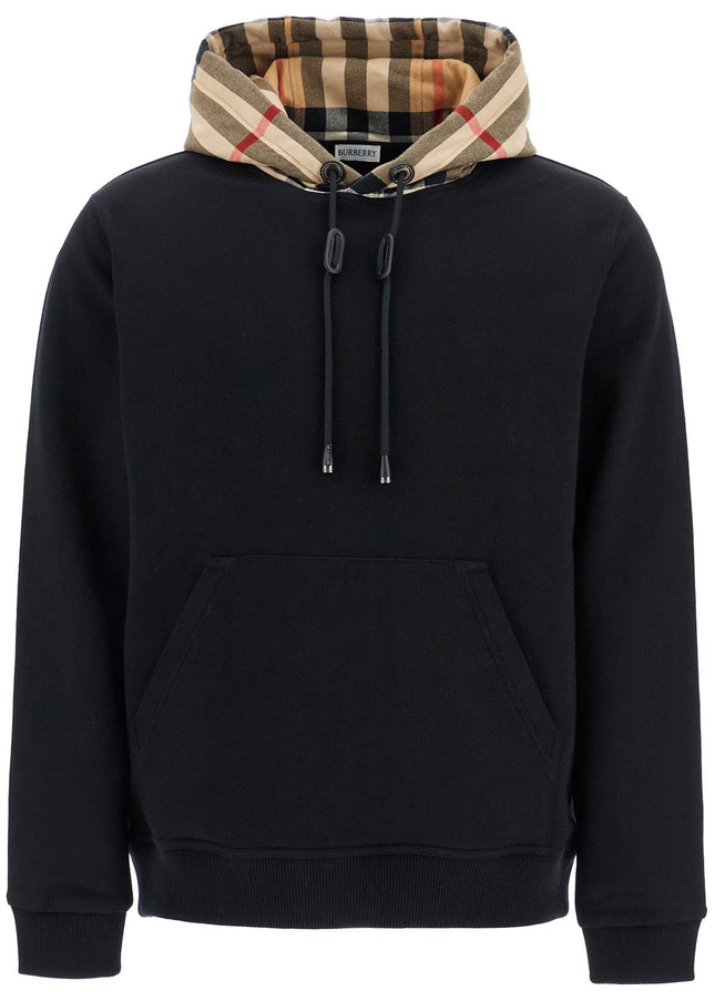 Burberry samuel sweatshirt with check hood