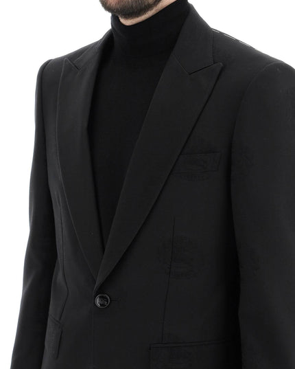 Burberry tuxedo jacket with jacquard details