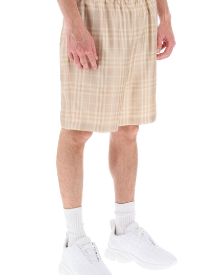 Burberry tartan silk shorts