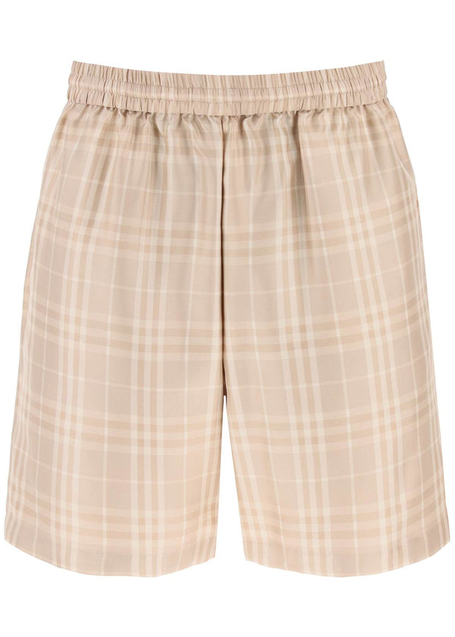 Burberry tartan silk shorts