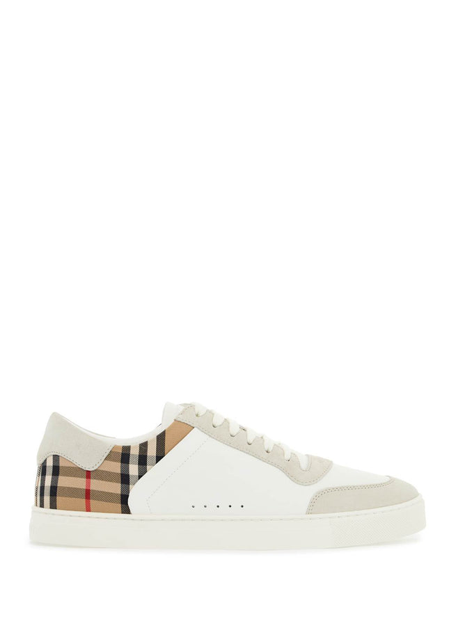 Burberry check leather sneakers