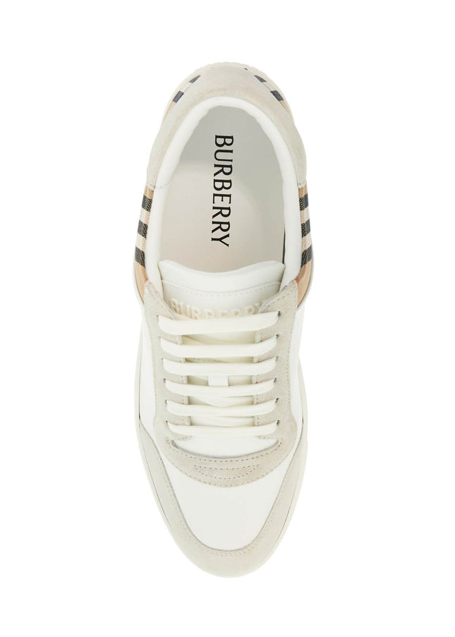 Burberry check leather sneakers