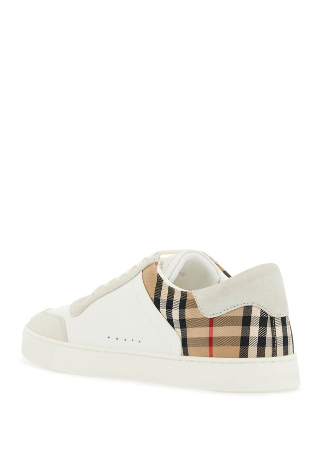 Burberry check leather sneakers