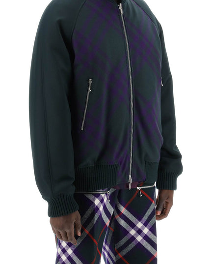 Burberry check reversible bomber jacket