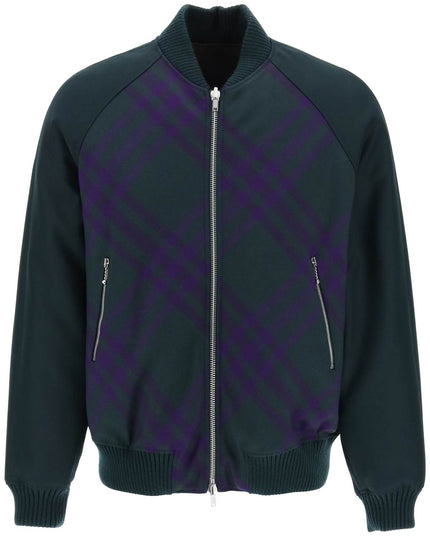 Burberry check reversible bomber jacket