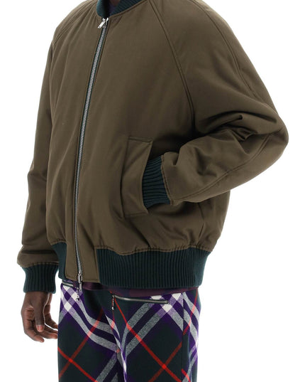 Burberry check reversible bomber jacket