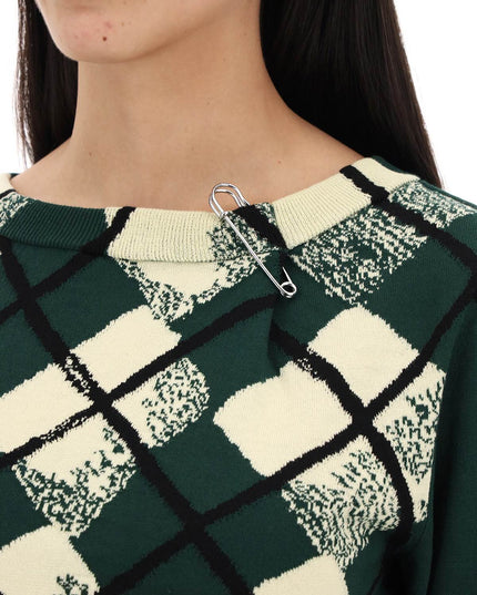 Burberry Cotton Pullover With Argyle Pattern-Pullover-Burberry-Urbanheer