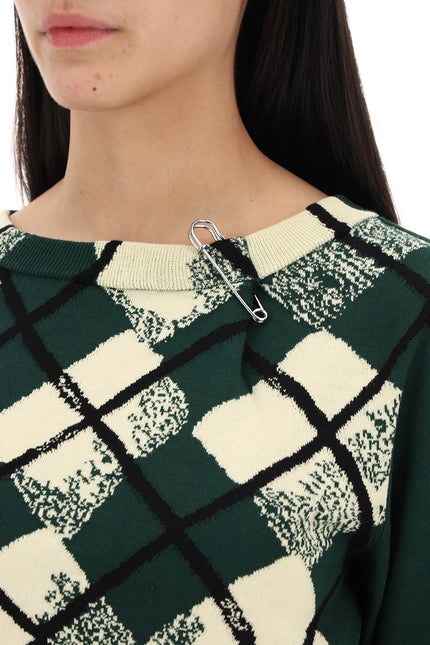 Burberry Cotton Pullover With Argyle Pattern-Pullover-Burberry-Urbanheer