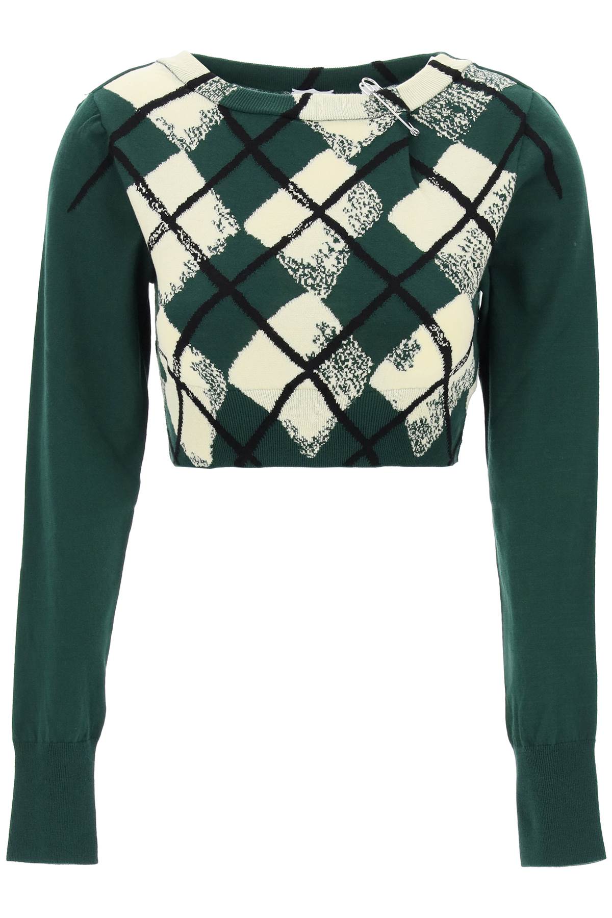 Burberry Cotton Pullover With Argyle Pattern-Pullover-Burberry-S-Urbanheer