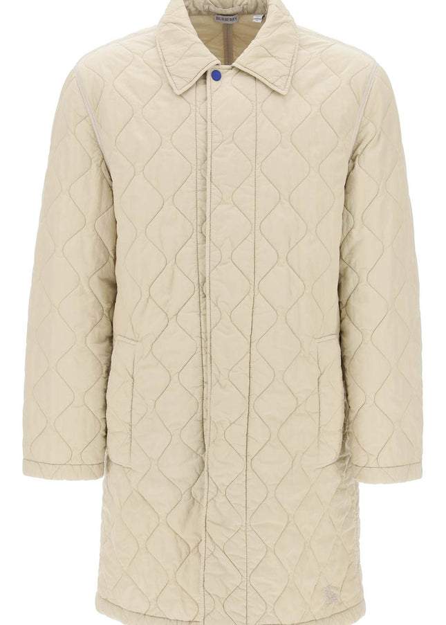 Burberry quilted nylon midi car coat with