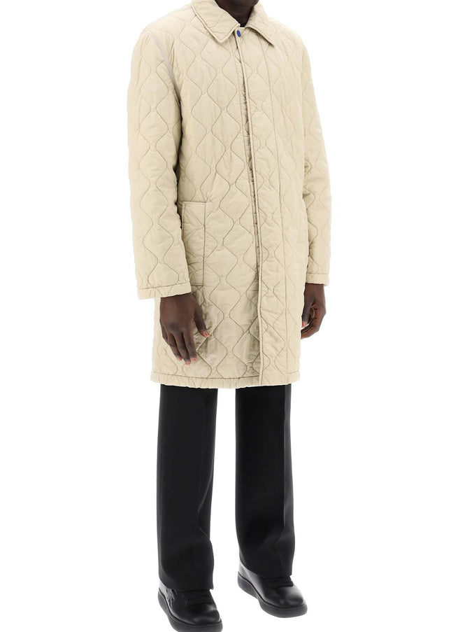 Burberry quilted nylon midi car coat with