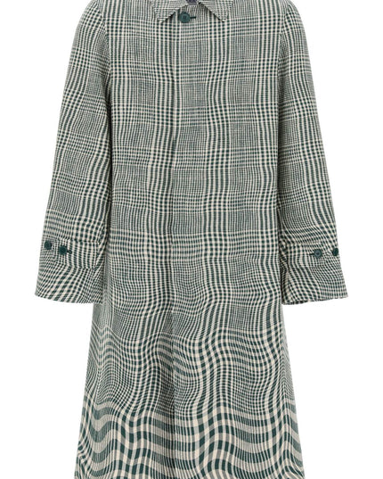 Burberry houndstooth car coat with