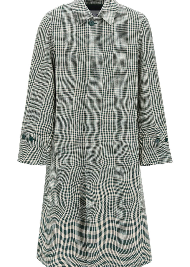 Burberry houndstooth car coat with