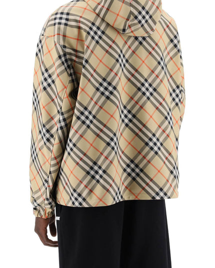 Burberry reversible check hooded jacket with