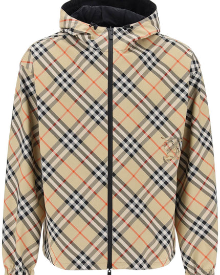 Burberry reversible check hooded jacket with