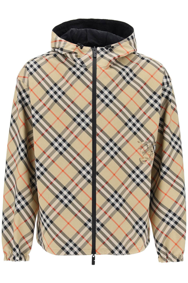 Burberry reversible check hooded jacket with