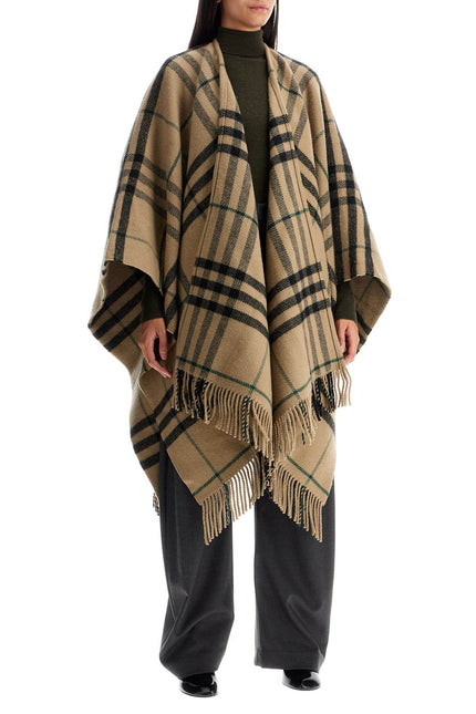 Burberry ered cape in wool and cashmere by cate