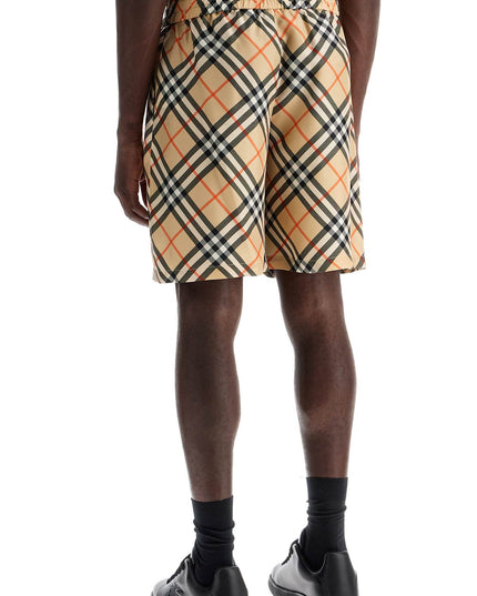 Burberry ered silk bermuda shorts for men