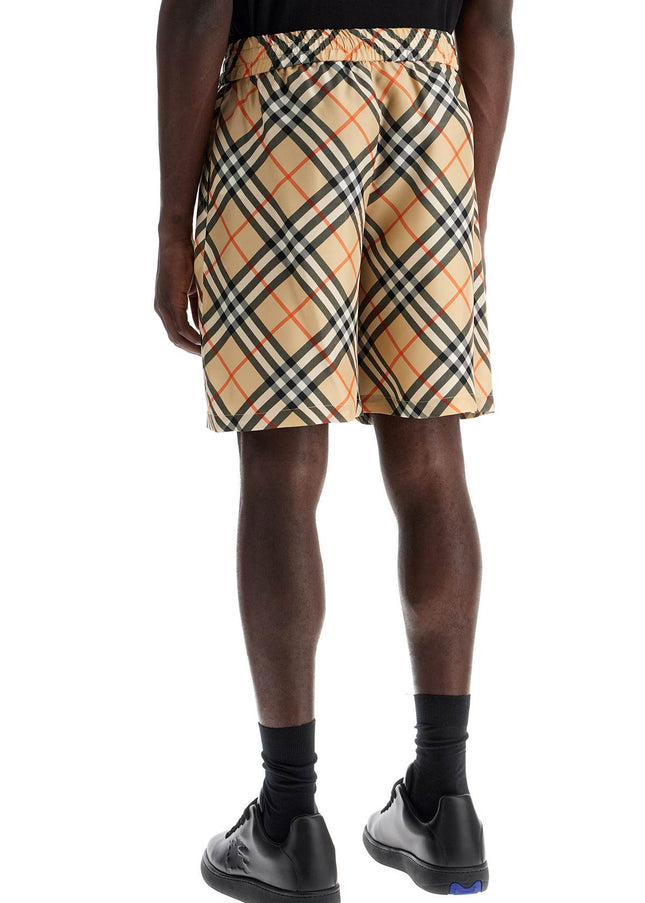 Burberry ered silk bermuda shorts for men