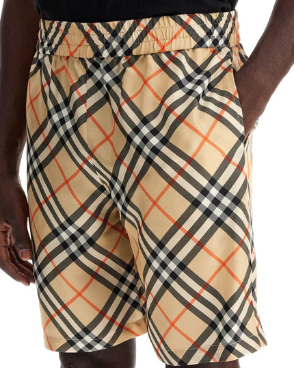 Burberry ered silk bermuda shorts for men